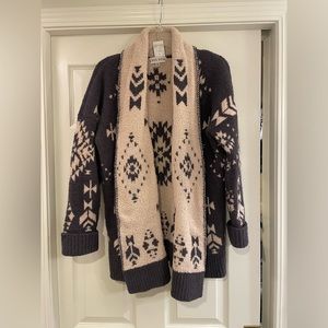 Knox Rose Fleece Aztec Cardigan